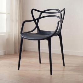 Cadeira de jantar Master Allegra Design Moderno em Polipropileno - Preto