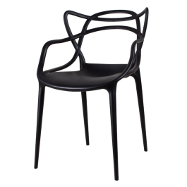 Cadeira de jantar Master Allegra Design Moderno em Polipropileno - Preto