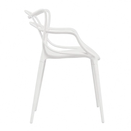 Cadeira de jantar Masters Allegra com pés desmontáveis - Branco