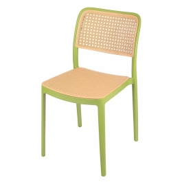 Cadeira de jantar Maya com design moderno e assento confortável  - Verde