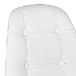 Cadeira estofada Charles Eames Eiffel Botonê DKR com pés de metal cromado - Branco Cadeira estofada Charles Eames Eiffel Botonê DKR com pés de metal cromado - Branco