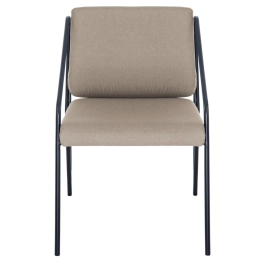 Cadeira Poltrona estofada Bergen com design nórdico escandinavo - nude Cadeira Poltrona estofada Bergen com design nórdico escandinavo - nude