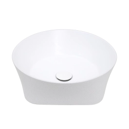 Cuba de Apoio para Banheiro Oval Louça Cerâmica Urban - Branco