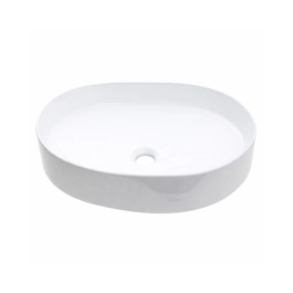 Cuba de Apoio para Banheiro Oval Louça Cerâmica Neptunita - Branco