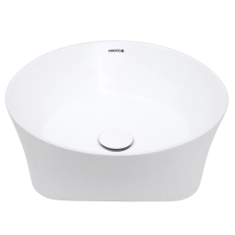 Cuba de Apoio para Banheiro Oval Louça Cerâmica Urban - Branco