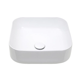 Cuba de Apoio para Banheiro Quadrada Louça Cerâmica Lazulita Pingoo.casa - Branco