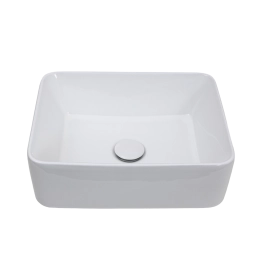 Cuba de Apoio para Banheiro Retangular Louça Cerâmica Galena Pingoo.casa - Branco