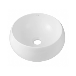 Cuba de Apoio Redonda Sem Válvula para Banheiro Louça Cerâmica 41cm Morganita Pingoo.casa - Branco