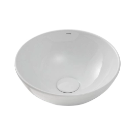 Cuba de Apoio Redonda Slim para Banheiro Louça Cerâmica 28,5cm Calcedônia Branco