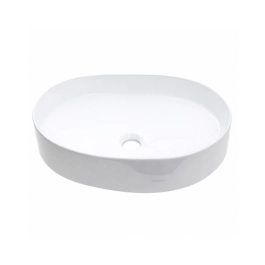 Cuba de Apoio Sem Válvula para Banheiro Oval Louça Cerâmica Neptunita Pingoo.casa - Branco