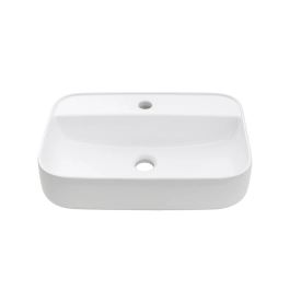 Cuba de Apoio Sem Válvula para Banheiro Retangular Louça Cerâmica Clorita Pingoo.casa - Branco