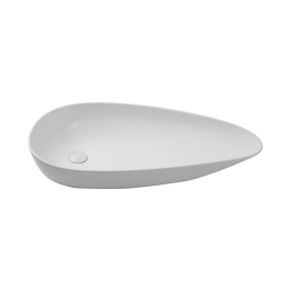 Cuba de Apoio Slim para Banheiro Louça Cerâmica 76,5x42,5cm Gota Branco