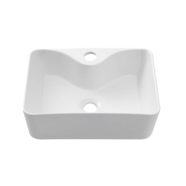 Cuba de Apoio Slim Retangular Sem Válvula para Banheiro Louça Cerâmica 40x30cm Cornalina Pingoo.casa - Branco