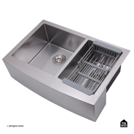 Cuba Dupla Gourmet para Cozinha Aço Inox 304 79x53cm Kiriri Farm Pequena Prata