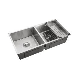 Cuba Dupla Gourmet para Cozinha Aço Inox 304 86x44cm Tukano Prata