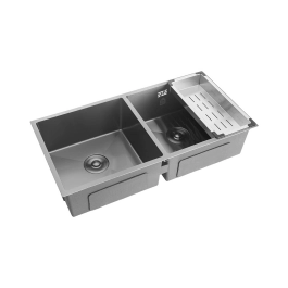 Cuba Dupla Gourmet para Cozinha Aço Inox 304 86x44cm Tukano Preto