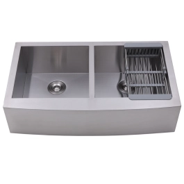 Cuba Dupla Gourmet para Cozinha Aço Inox 304 91x53cm Kiriri Farm Grande Prata