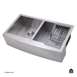 Cuba Dupla Gourmet para Cozinha Aço Inox 304 91x53cm Kiriri Farm Grande Prata