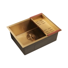 Cuba Gourmet para Cozinha Aço Inox 304 58x45cm Terena Dourado