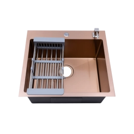 Cuba Gourmet para Cozinha Aço Inox 304 55x51cm Corubos Dourado Rose