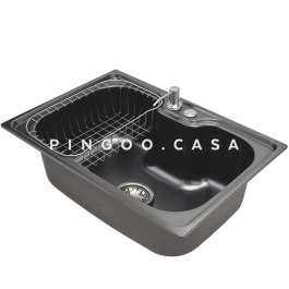 Cuba Gourmet para Cozinha Aço Inox 60x42cm Carajás Preto