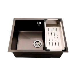 Cuba Gourmet para Cozinha Aço Inox 304 58x45cm Terena Preto