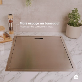 Cuba Gourmet para Cozinha com Acessórios Workstation Parakanã Pingoo.casa - Prata