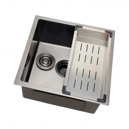 Cuba Gourmet para Cozinha Aço Inox 304 44x44cm Terena Preto