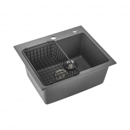 Cuba Gourmet para Cozinha com Acessórios Quartzo 50x43cm Guató Cinza