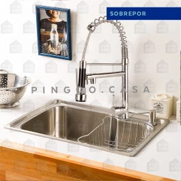 Cuba Gourmet para Cozinha Aço Inox 201 56x42cm Matis Prata