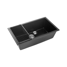 Cuba Para Cozinha Gourmet De Quartzo Com Acessórios Kamã Pingoo.casa - Preto