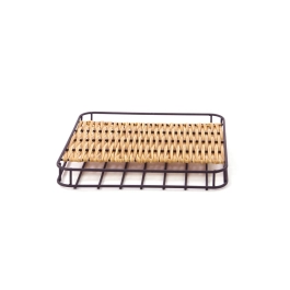 Descanso de Panela Quadrado Rattan Iron - Mimo Style
