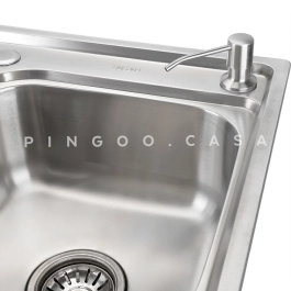 Dosador de Detergente 300ml Aço Inox 304 Pingoo.casa - Prata