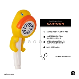 Ducha Chuveirinho Infantil Cartoon Pato