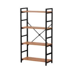 Estante Armário Olly para Escritório com Praleteira 3 Níveis 117 cm  - Preto