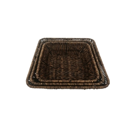 Jogo de 3 Cestos Quadrado Rattan Rustic - Mimo Style