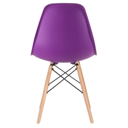 Kit 10 Cadeiras de jantar Charles Eames Eiffel DSW em Polipropileno - Roxo