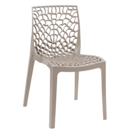 Kit 10 Cadeiras de jantar Gruvyer com design contemporâneo e anatômico - Nude Kit 10 Cadeiras de jantar Gruvyer com design contemporâneo e anatômico - Nude