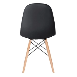 Kit 12 Cadeiras de jantar Charles Eames Eiffel Botonê Estofada – Preto
