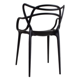 Kit 14 Cadeiras de jantar Master Allegra Design Moderno em Polipropileno - Preto Kit 14 Cadeiras de jantar Master Allegra Design Moderno em Polipropileno - Preto