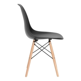 Kit 16 Cadeiras de jantar Charles Eames Eiffel DSW em Polipropileno - Preto Kit 16 Cadeiras de jantar Charles Eames Eiffel DSW em Polipropileno - Preto