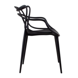 Kit 16 Cadeiras de jantar Master Allegra Design Moderno em Polipropileno - Preto
