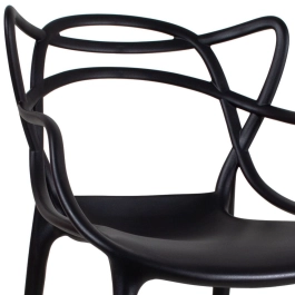 Kit 16 Cadeiras de jantar Master Allegra Design Moderno em Polipropileno - Preto Kit 16 Cadeiras de jantar Master Allegra Design Moderno em Polipropileno - Preto