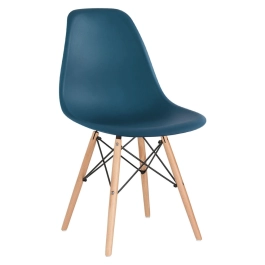Kit 2 Cadeiras de jantar Charles Eames Eiffel DSW em Polipropileno - Azul petróleo Kit 2 Cadeiras de jantar Charles Eames Eiffel DSW em Polipropileno - Azul petróleo