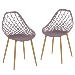 Kit 2 Cadeiras de jantar Clarice Cloe com design contemporâneo - Fendi
