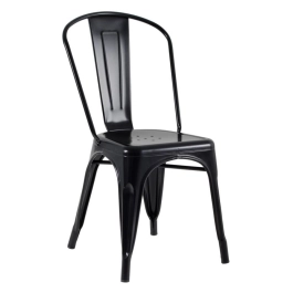 Kit 2 Cadeiras de jantar Iron Tolix com design industrial - Preto Semibrilho Kit 2 Cadeiras de jantar Iron Tolix com design industrial - Preto Semibrilho
