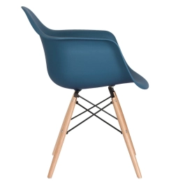 Kit 2 cadeiras Eames Daw com braços + 2 cadeiras Eiffel Dsw Kit Azul petróleo Kit 2 cadeiras Eames Daw com braços + 2 cadeiras Eiffel Dsw Kit Azul petróleo