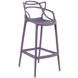 Kit 3 Banquetas alta para bancada Master Allegra em Polipropileno 78 cm - Cinza escuro Kit 3 Banquetas alta para bancada Master Allegra em Polipropileno 78 cm - Cinza escuro