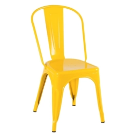 Kit 3 Cadeiras de jantar Iron Tolix com design industrial - Amarelo Kit 3 Cadeiras de jantar Iron Tolix com design industrial - Amarelo