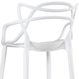 Kit 4 Banquetas alta para bancada Master Allegra em Polipropileno 78 cm - Branco